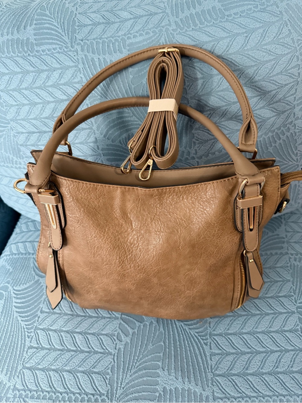 Stylish Tan Women's Satchel Handbag